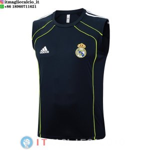 Senza Maniche Maglia Real Madrid 2025/2026 Blu Navy Verde