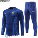 Felpa Da Allenamento Set Completo Francia 2022 Blu I Navy