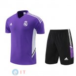 Formazione Maglia Set Completo Real Madrid 2022/2023 Purpureo Nero Bianco