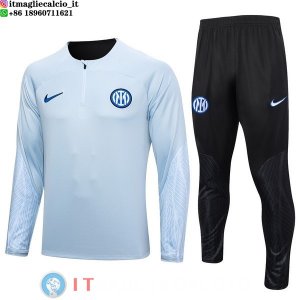 Felpa Da Allenamento Set Completo Inter Milan 23-24 Blu I Nero