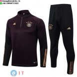 Felpa Da Allenamento Set Completo Bambino Germania 2022 Borgogna Nero