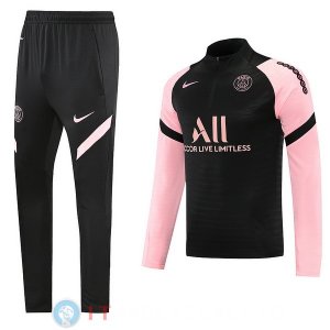 Felpa Da Allenamento Set Completo PSG 22-23 Nero Rosa