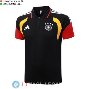 POLO Maglia Germania 2025 Nero Rosso Giallo