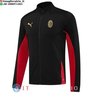 Giacca Lunga Zip AC Milan 24-25 Nero Rosso
