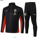 Giacca Lunga Zip Set Completo AC Milan 24-25 Nero I Rosso