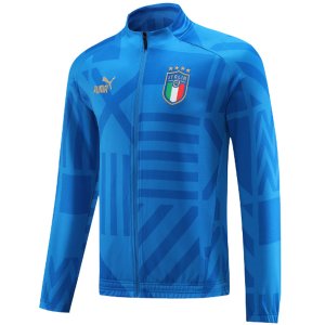 Giacca Lunga Zip Italia 2024 Blu