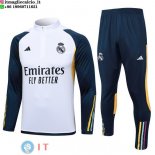 Felpa Da Allenamento Set Completo Real Madrid 2023/2024 Bianco Blu Giallo