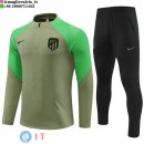 Felpa Da Allenamento Set Completo Atlético Madrid 23-24 Verde I Nero