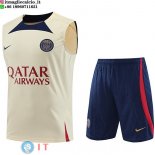 Senza Maniche Set Completo Maglia Paris Saint Germain 2023/2024 Giallo Blu