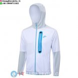 Giacca Felpa Cappuccio Nike 2023 Bianco Grigio Blu