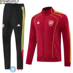 Giacca Set Completo Lunga Zip Arsenal 25-26 Nero Rosso Giallo