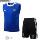 Senza Maniche Set Completo Maglia Argentina 2026 Blu Bianco Nero
