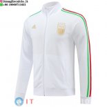 Giacca Lunga Zip Italia 2024 Bianco