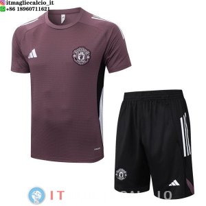 Formazione Set Completo Maglia Manchester United 2025/2026 Purpureo Nero