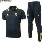 POLO Maglia Set Completo Real Madrid 2025/2026 Grigio Navy Verde