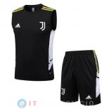 Senza Maniche Set Completo Maglia Juventus 2022/2023 Nero Bianco