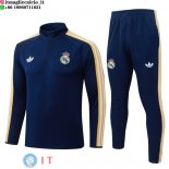 Felpa Da Allenamento Set Completo Real Madrid 26-27 Blu Navy Giallo Felpa Da Allenamento Set Completo Real Madrid 26-27 Blu Navy Giallo