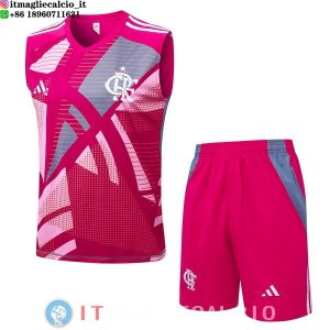 Senza Maniche Set Completo Maglia Flamengo 2025/2026 Rosa