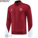 Giacca Lunga Zip Paris Saint Germain 25-26 Rosso Bianco Giacca Lunga Zip Paris Saint Germain 25-26 Rosso Bianco