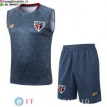 Senza Maniche Set Completo Maglia São Paulo 2025/2026 Grigio Senza Maniche Set Completo Maglia São Paulo 2025/2026 Grigio