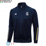 Giacca Lunga Zip Real Madrid 2023/2024 Blu Navy Giallo