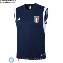 Senza Maniche Maglia Italia 2024 Blu Navy