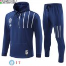 Giacca Felpa Cappuccio Set Completo Manchester City 22-23 Blu Navy