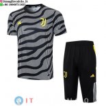 Formazione Set Completo Maglia Juventus 2023/2024 Grigio Nero