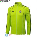 Giacca Lunga Zip Real Madrid 2025/2026 Verde Nero Giacca Lunga Zip Real Madrid 2025/2026 Verde Nero