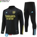 Felpa Da Allenamento Bambino Set Completo Arsenal 23-24 Nero Giallo