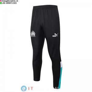 Giacca Pantaloni Deportivos Marseille 23-24 Nero Bianco Blu