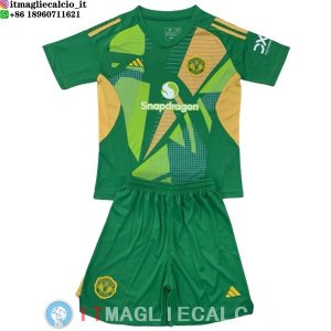 Maglia Set Completo Uomo Manchester United Portiere 2024/2025 Verde