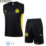 Senza Maniche Set Completo Maglia Borussia Dortmund 2024/2025 Nero Giallo Senza Maniche Set Completo Maglia Borussia Dortmund 2024/2025 Nero Giallo