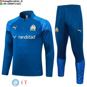 Felpa Da Allenamento Bambino Set Completo Marseille 23-24 I Blu