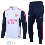 Felpa Da Allenamento Set Completo Arsenal 22-23 Bianco Blu Navy