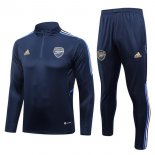 Felpa Da Allenamento Bambino Set Completo Arsenal 23-24 Blu Navy