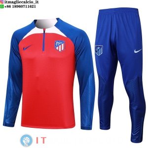 Felpa Da Allenamento Set Completo Atlético Madrid 23-24 Rosso Blu Rosa