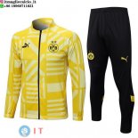 Giacca Set Completo Lunga Zip Borussia Dortmund 22-23 Giallo III Nero