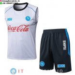 Senza Maniche Set Completo Maglia Napoli 2025/2026 Bianco Rosso Blu Senza Maniche Set Completo Maglia Napoli 2025/2026 Bianco Rosso Blu
