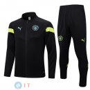 Giacca Set Completo Lunga Zip Manchester city 22-23 Nero