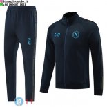 Giacca Lunga Zip Set Completo Napoli 24-25 Blu Navy