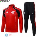 Giacca Full Zip e Pantaloni Allenamento Flamengo 2025/2026 Rosso Nero