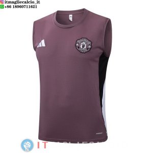 Senza Maniche Maglia Manchester United 2025/2026 Purpureo
