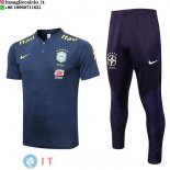 POLO Maglia Set Completo Brasile 2022/2023 Blu Navy