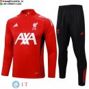 Felpa Da Allenamento Set Completo Liverpool 25-26 Rosso Bianco Nero