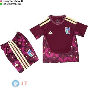 Maglia Bambino Italia Portiere 2026 Borgogna