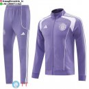 Giacca Lunga Zip Set Completo Manchester United 25-26 Purpureo