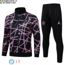 Giacca Lunga Zip Set Completo Paris Saint Germain 25-26 Nero Rosa