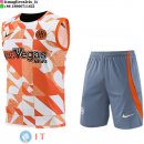 Senza Maniche Set Completo Maglia Inter Milan 2023/2024 Arancione Bianco Grigio