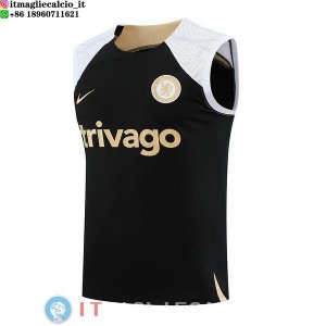 Senza Maniche Maglia Chelsea 2023/2024 Nero Bianco